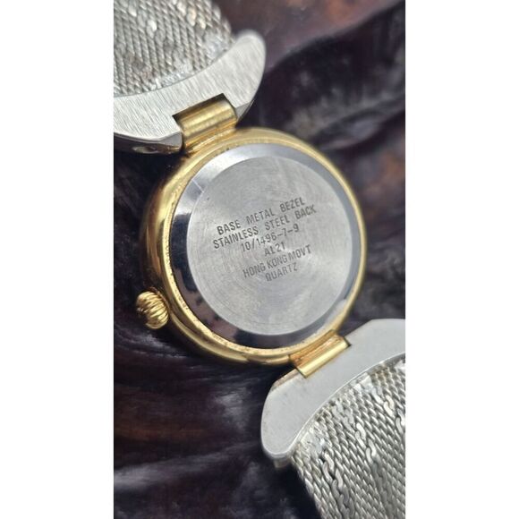 ANNE KLEIN II WOMEN'S Two Tone Mesh BAND WATCH New Battery ~ Vintage - Picture 13 of 14